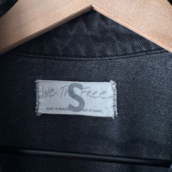 Free People Marci Denim Coverall Jumpsuit - Dark Wash Gray - Size Small - Picture 9 of 9